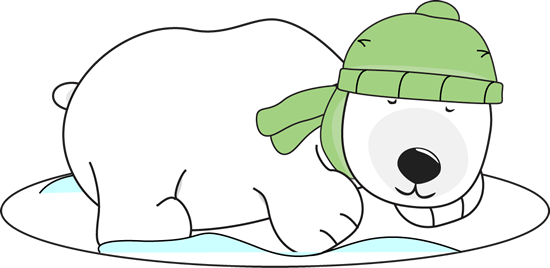 550x268 Polar Bear Sleeping In The Snow Clip Art