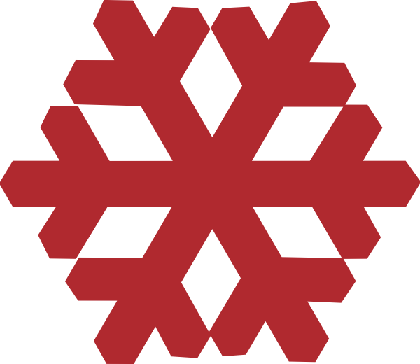 600x520 Red Snowflake Clip Art