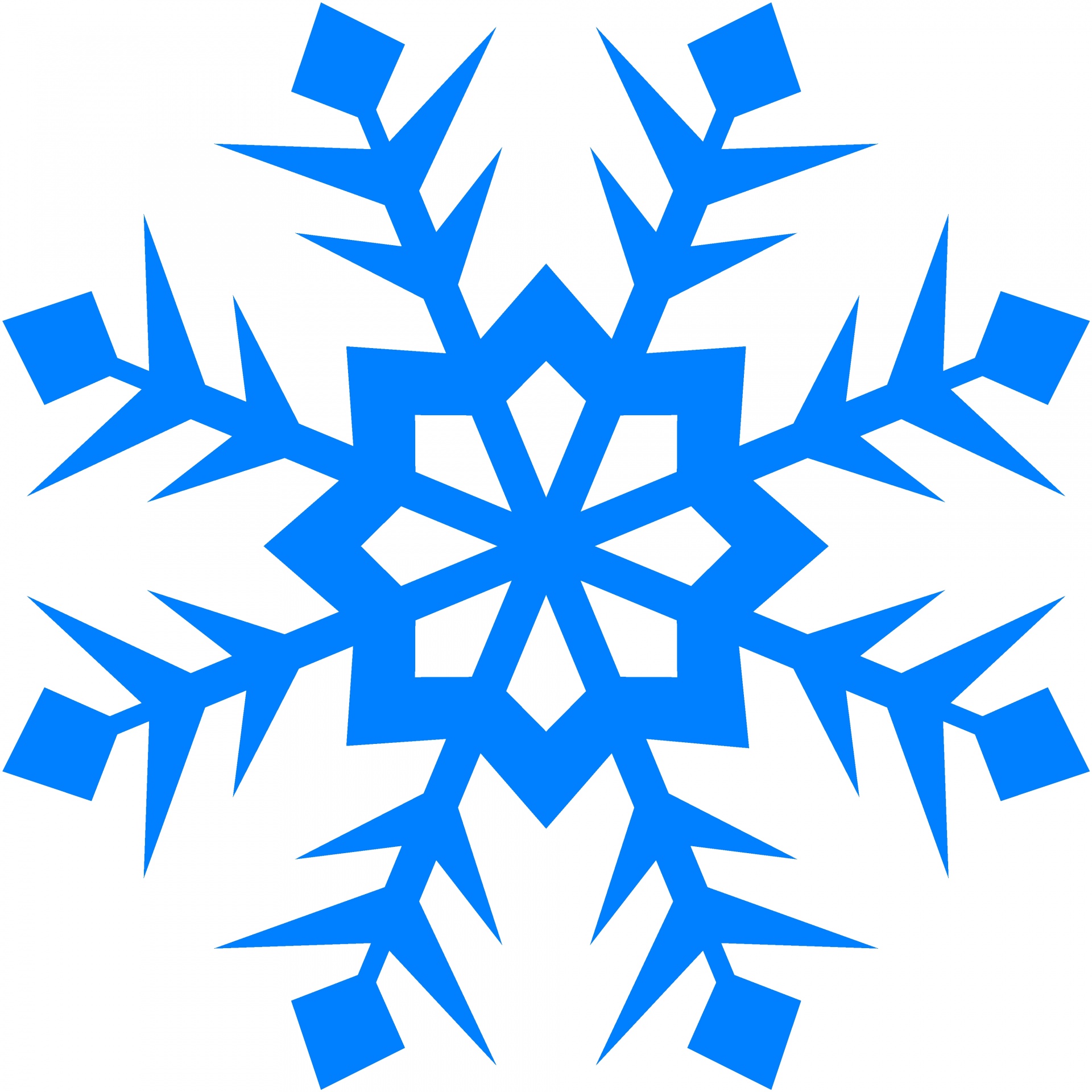 1920x1920 Blue Snowflake 99 Free Stock Photo