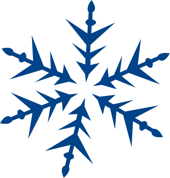 583x609 Blue Snowflake Free Clipart