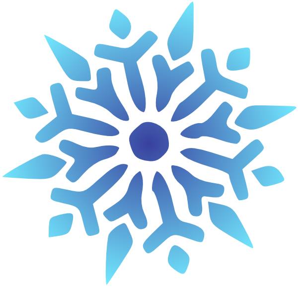 600x578 Blue Snowflake Free Clipart