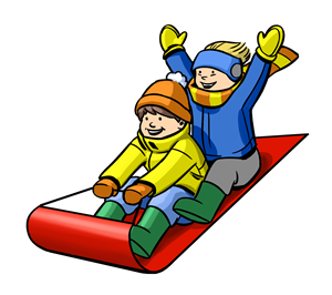 300x266 Snow Sled Clipart