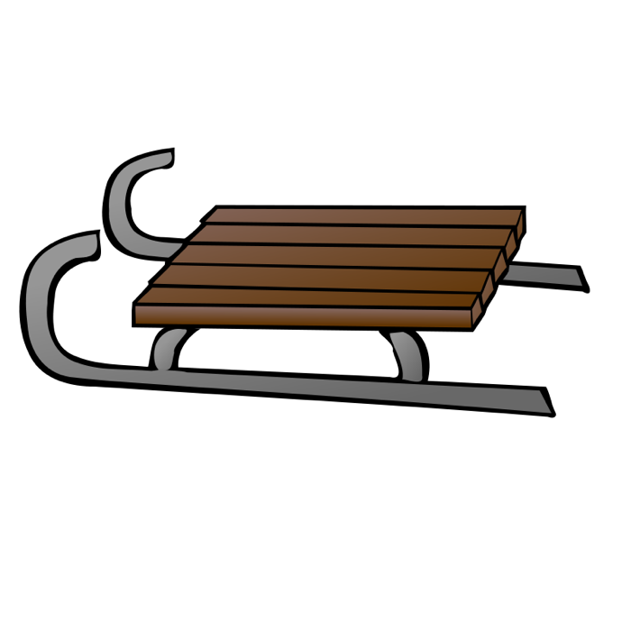 700x700 Snow Sled Clipart