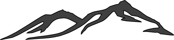 600x139 Free Mountain Range Clipart Image