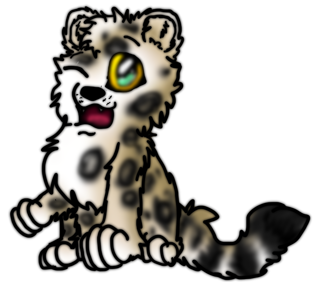 625x592 Snow Leopard Clipart Chibi
