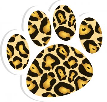 360x341 Jaguar Paw Print Clip Art
