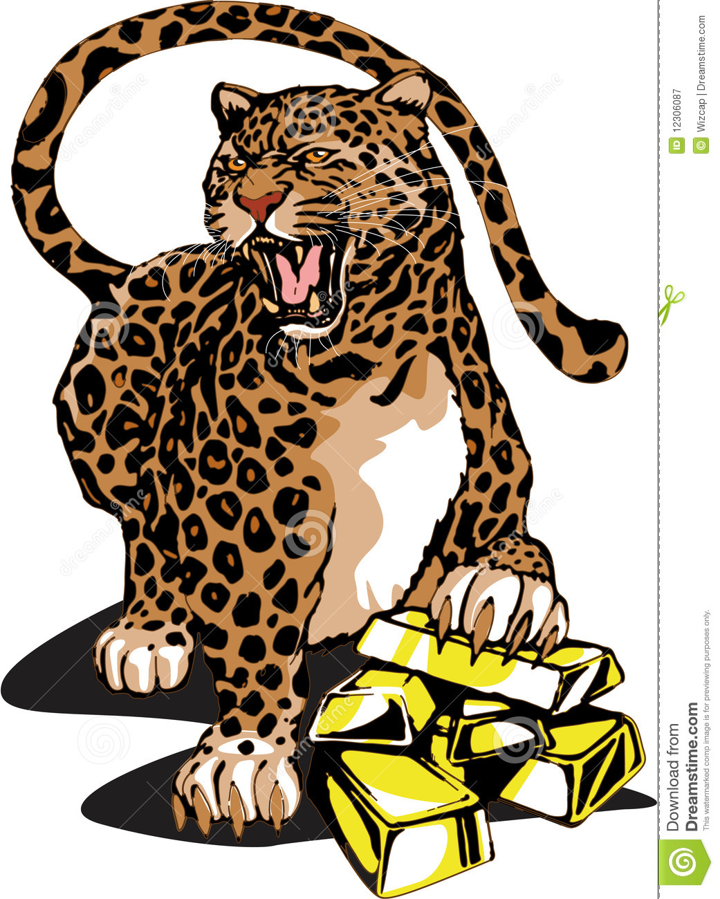 1041x1300 Chinese Leopard Clipart
