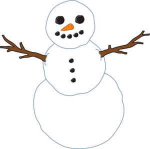 300x298 Free Snowman Clipart Image