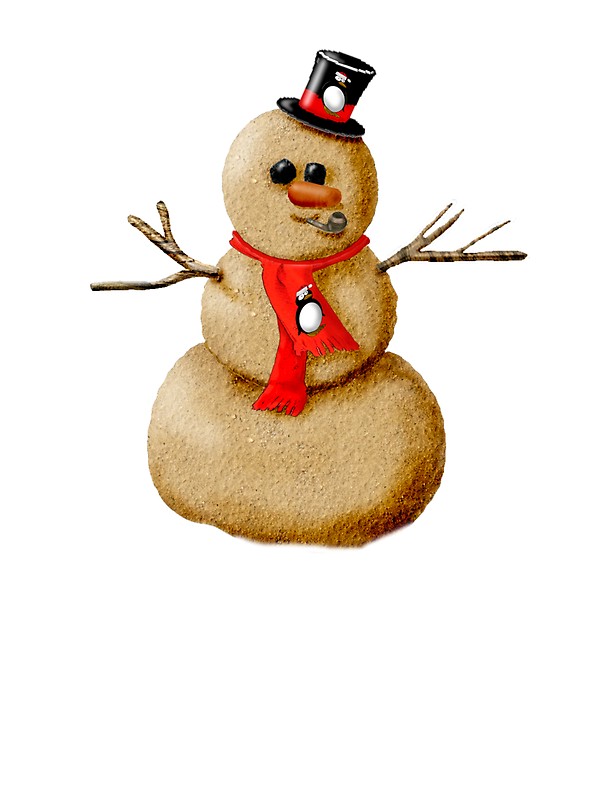 600x800 Sand Snowman! Stickers By Graphicdoodles Redbubble