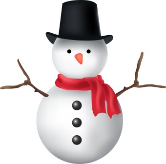 340x336 Snow Man Clip Art