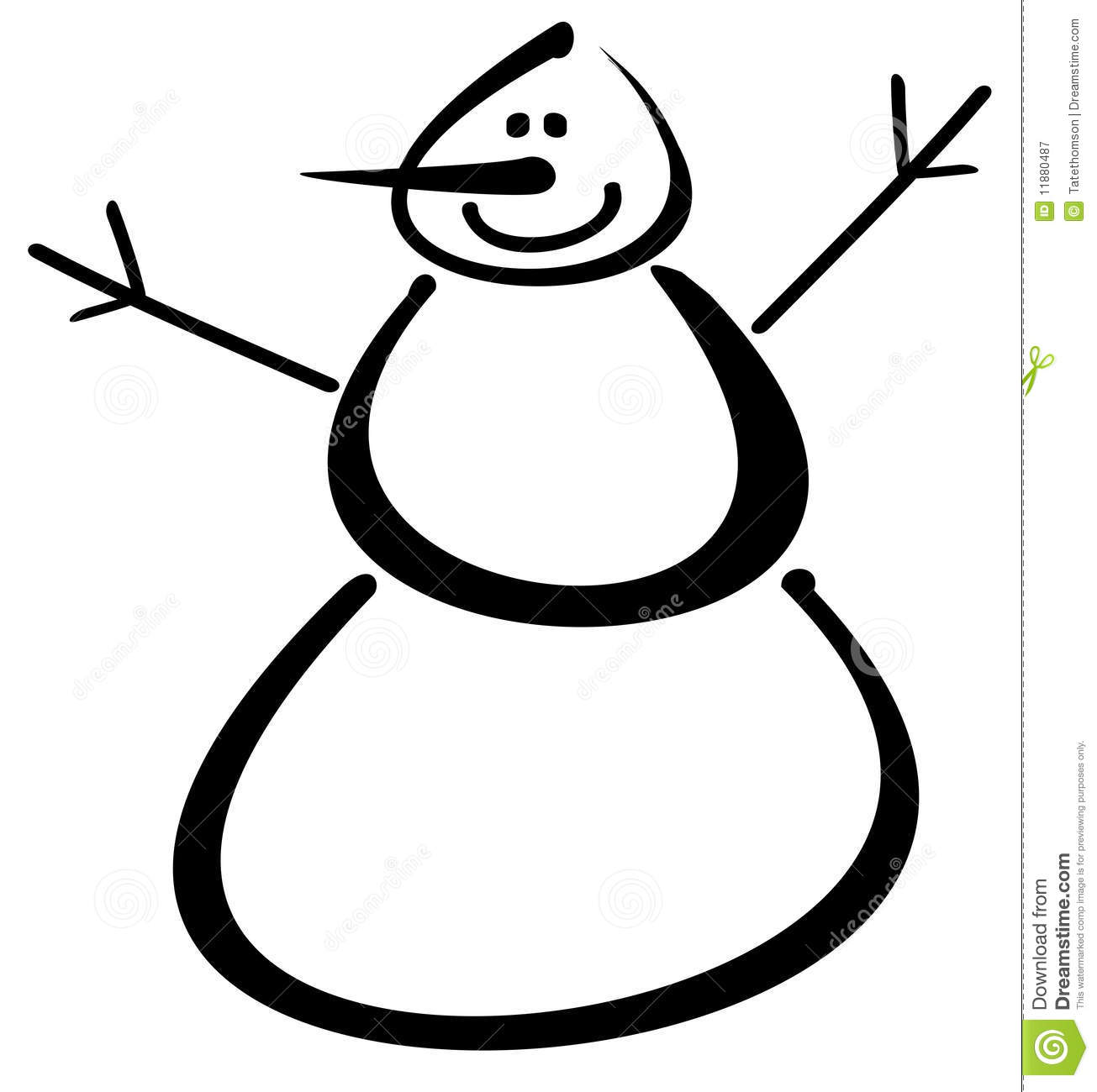 1305x1300 Snowman Clipart Black And White