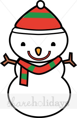254x388 Snowman With Red And Green Sriped Hat And Scarf Snow Images