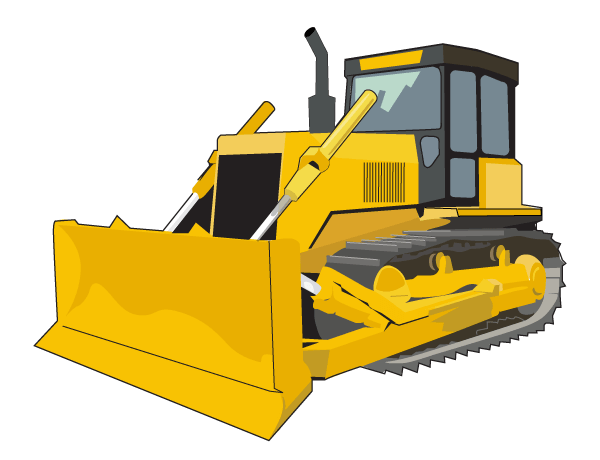 600x460 Free Bulldozer Clipart Image