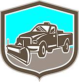 163x170 Clip Art Of Snow Plow Truck Retro K9802409