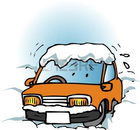 450x418 Car With Snow Car Clipart