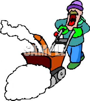309x350 Man Using A Snow Blower