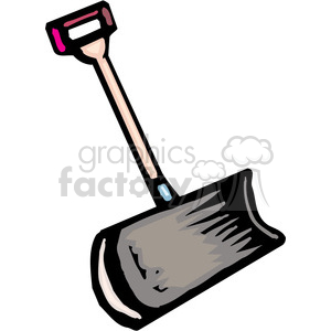 300x300 Royalty Free Snow Shovel 385039 Vector Clip Art Image