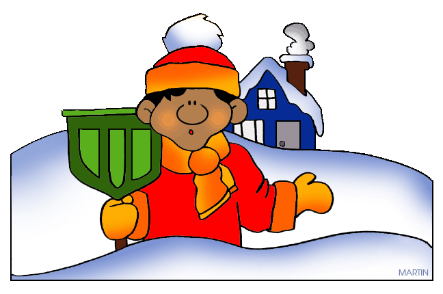 648x430 Seasons Clip Art By Phillip Martin, Shoveling
