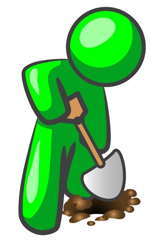 317x480 Shovel Digging Clipart