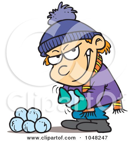 450x470 Royalty Free (Rf) Snowball Fight Clipart, Illustrations, Vector