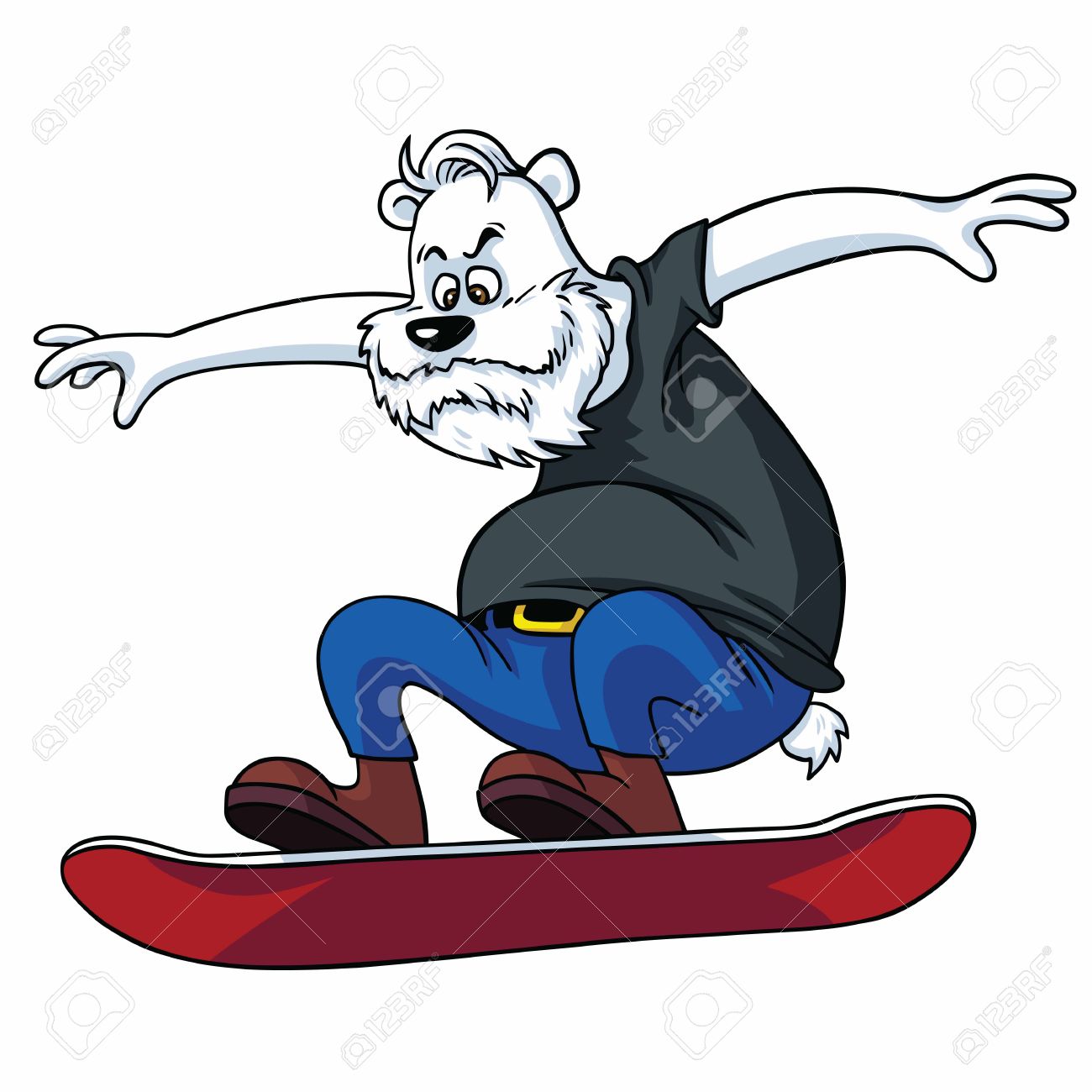 1300x1300 Polar Clipart Snowboard