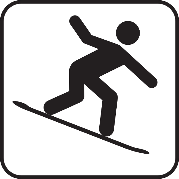 600x600 Snowboarding Clip Art