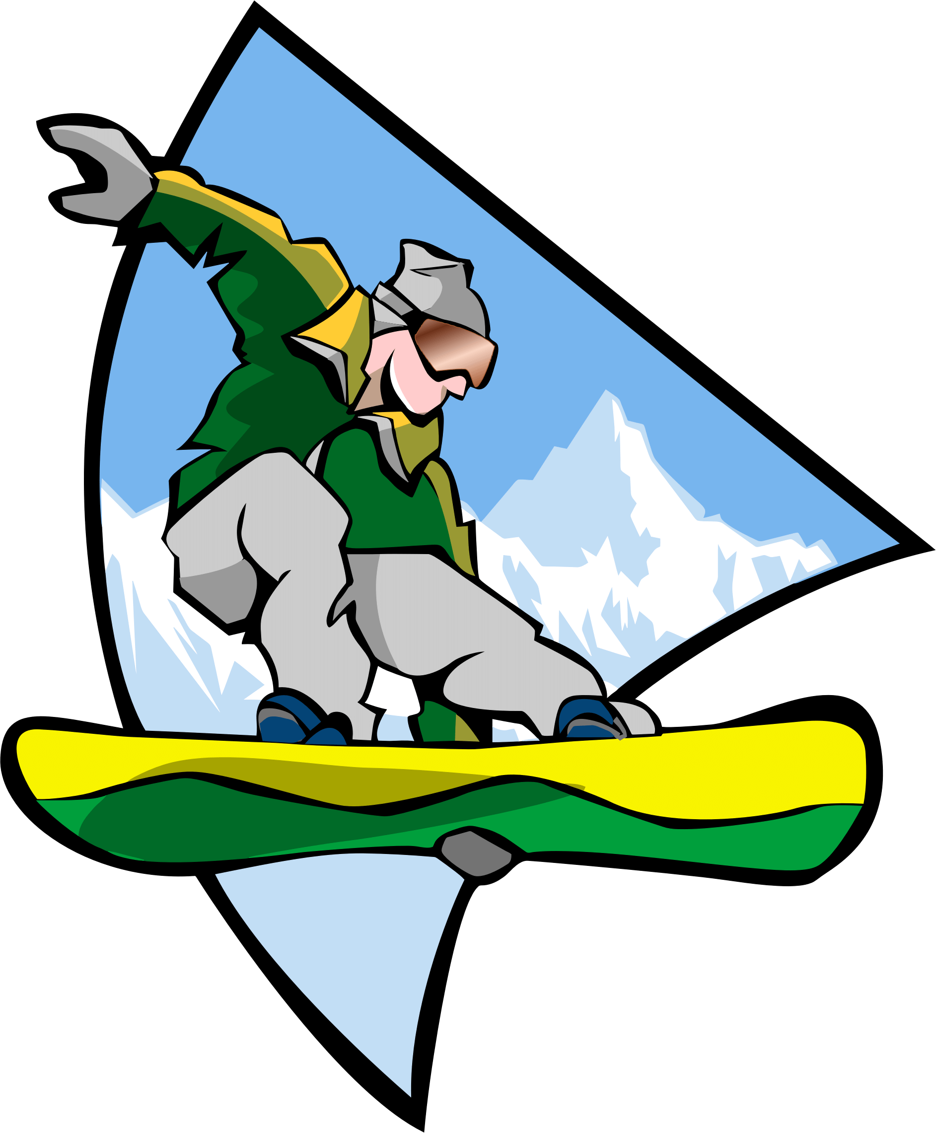 1885x2282 Snowboarding Man Cliparts 260035