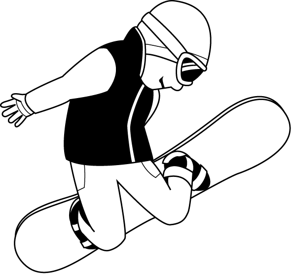 592x556 Snowboarding Clipart Snowboard