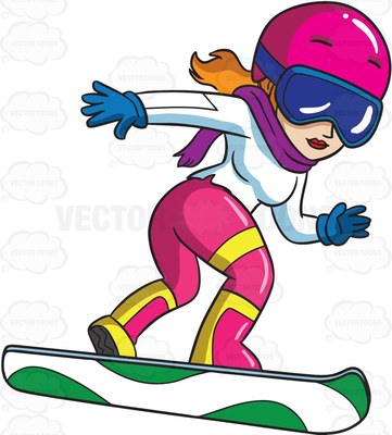 361x400 Snowboard Clipart