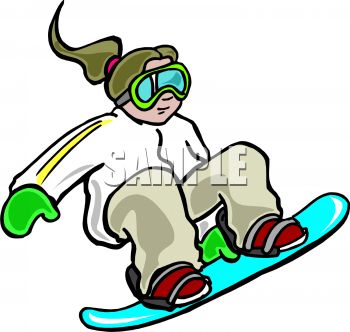 350x332 Kid Riding A Snowboard Wearing Goggles