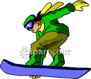 300x261 Person Snowboarding Royalty Free Clipart Picture