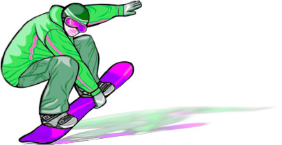 411x211 Kopel Clipart Snowboarding