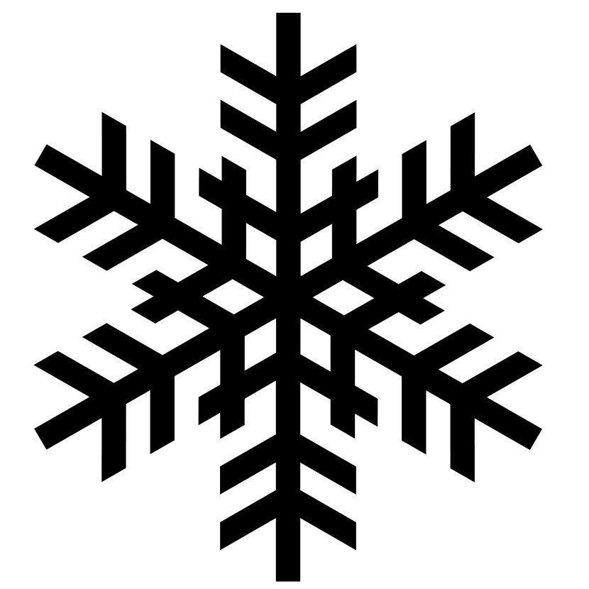 830x830 Snowflake Clipart Black And White