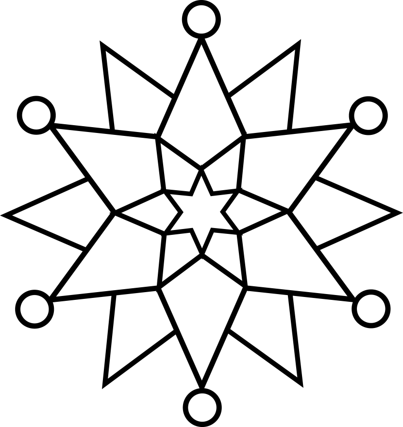 830x880 Black And White Snowflake
