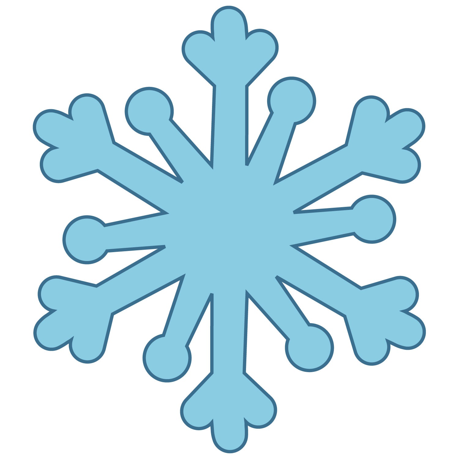 1500x1500 Snowflake Clip Art 2