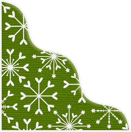 430x434 Green Snowflake Christmas Corner Christmas