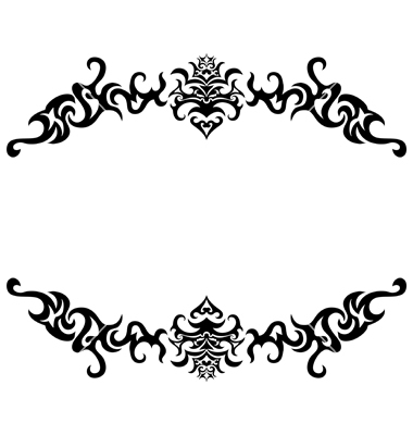 380x400 Gothic Border Clipart