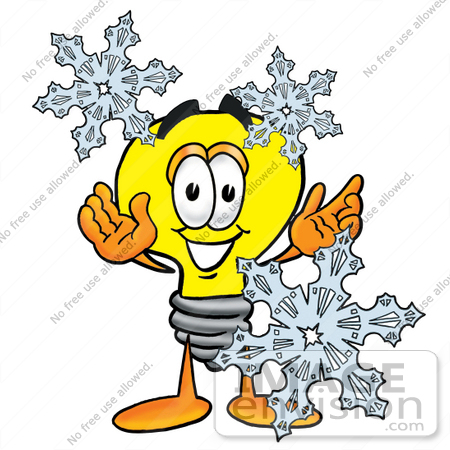 450x450 Clip Art Graphic Of A Yellow Electric Lightbulb Cartoon Character