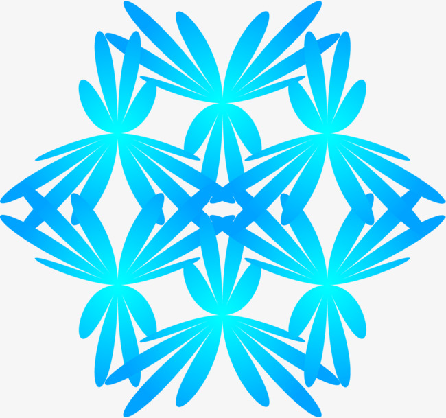 650x609 Little Fresh Blue Snowflake, Little Fresh Snowflake, Watercolor