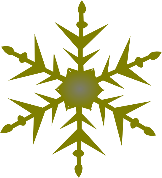 546x597 Gold Snowflake Clipart