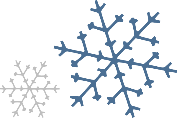 600x402 Gray Snowflake Clipart