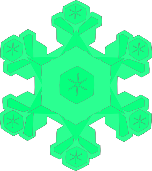 528x595 Green Snowflake Clip Art