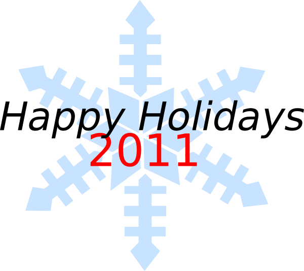 600x534 Happy Holidays Snowflake Clip Art