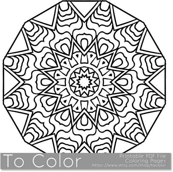 570x565 Snowflake Mandala Coloring Pages Free Images Coloring Snowflake