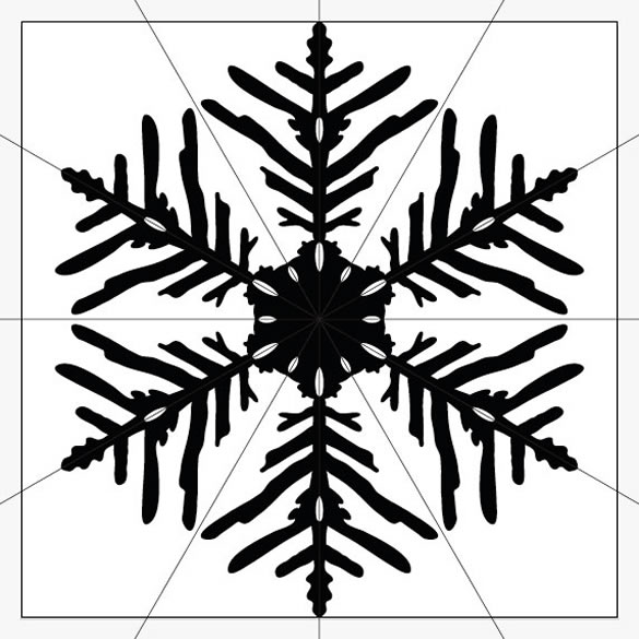 585x585 How To Design A Beautiful, Symmetrical Snowflake In Illustrator