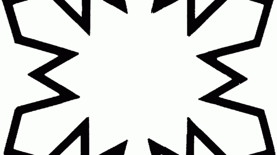 570x320 Simple Drawing Of A Snowflake Simple Snowflake Coloring Page