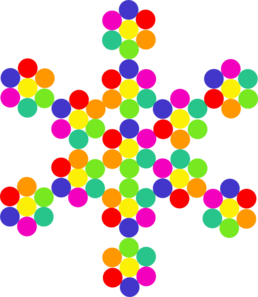 258x297 Colorful Snowflake Clip Art