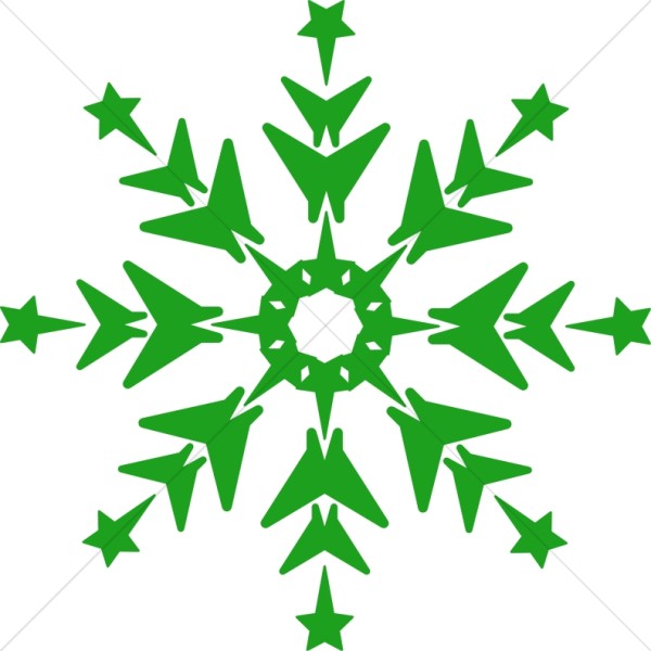 600x600 Green Wintry Snowflake Snowflake Images