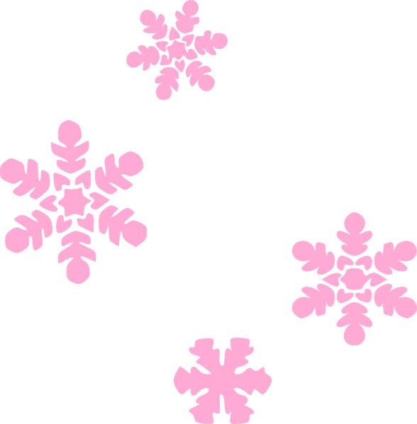 588x599 Pink Snowflake Clipart