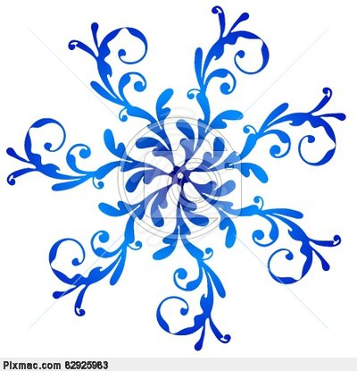 400x415 Vintage Snowflake Clipart